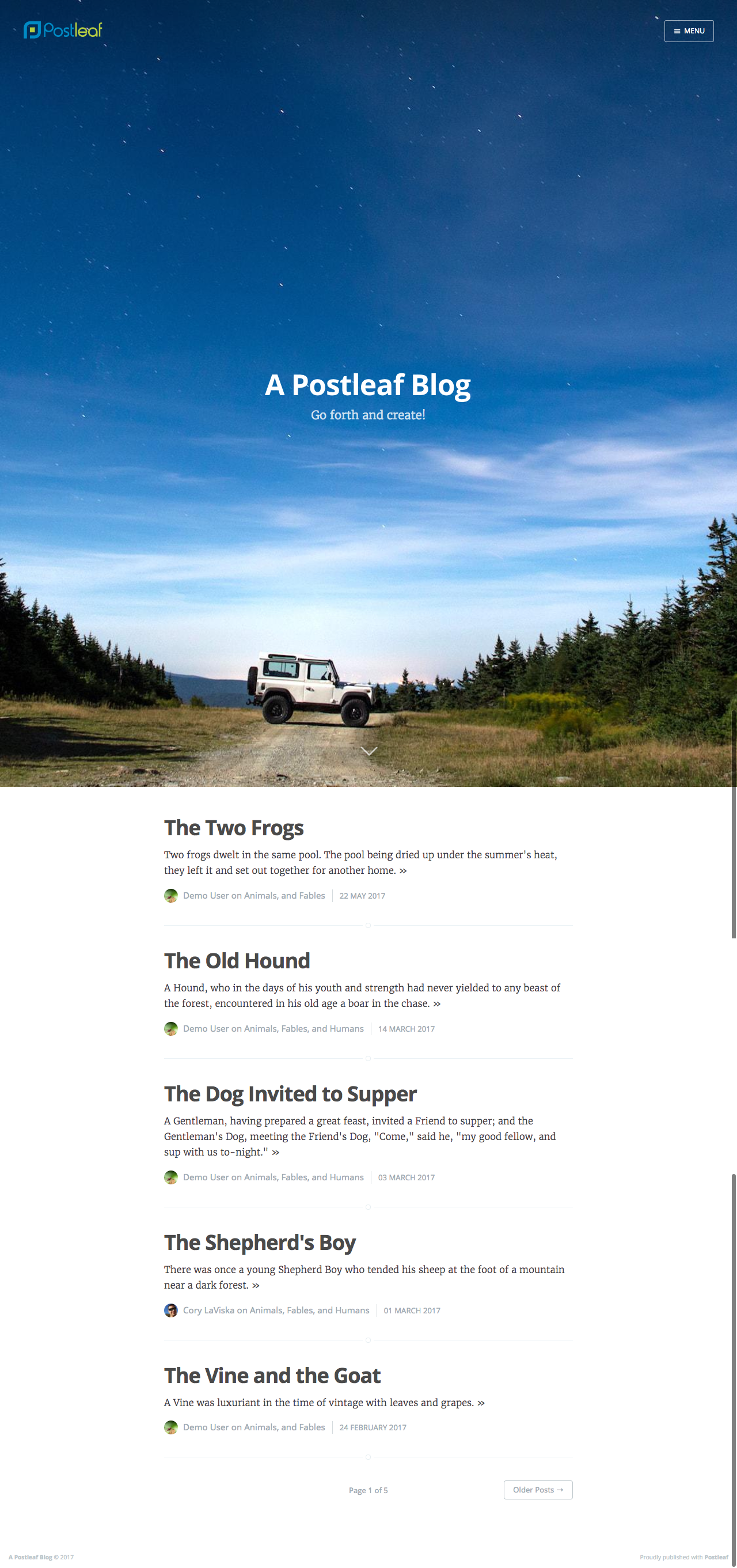 GitHub - Postleaf/casper-theme: The default theme for Ghost. Now ...